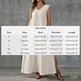 thumbnail image 3 of YuXingFu Loose Cotton Casual Dresses Women Maxi V-Neck Plus Size Womens Dress Sleeveless with Pocket Long Casual Summer Beige S, 3 of 6