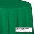 thumbnail image 3 of 12/Case Bulk Emerald Green Round Plastic 82 inch Table Covers, 3 of 6