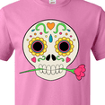 thumbnail image 4 of Inktastic DÃ­a De Los Muertos Skull with Flower T-Shirt, 4 of 5