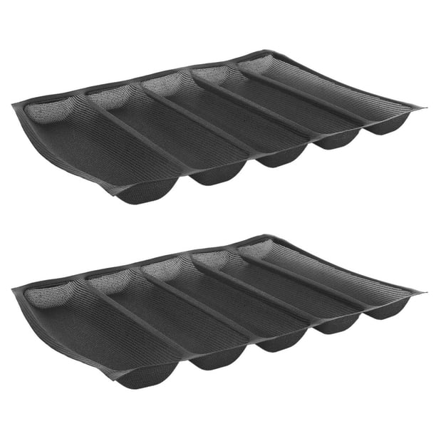 2X Silicone 5 Indents Reutilizable Silform / Forma de Horneado de Moldes para Pan Forma Alimentaria