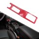thumbnail image 4 of Cubierta del panel de la palanca de cambios del coche, duradera, de fácil instalación, compatible con JL Fibra de carbono roja, 4 of 7
