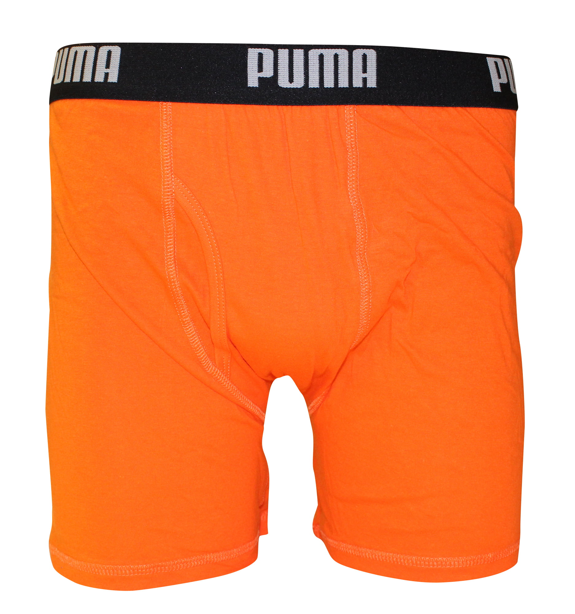 PUMA Mens 3 Pack 75% Cotton 25% Polyester Boxer Brief, Black/Red Small 