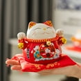 thumbnail image 3 of Golden Cat Room Decorations Office Desk Happy Chinese New Year Multicolor Home Decoration Business Ceramic, 3 of 11