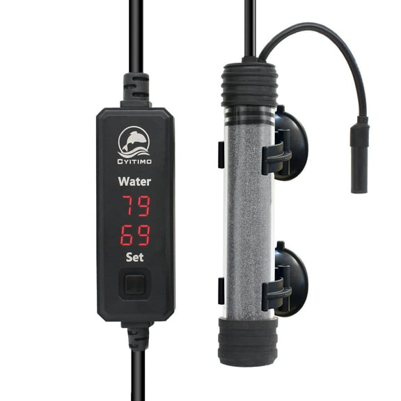 Small Aquarium Heater 100W,Fish Tank Heater for 10-20 Gallon,Suitable for Freshwater and Marine Saltwater,Dual Digital Display Controller, Mini Water Heater,for Betta/Turtle Tank