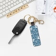 thumbnail image 5 of Wukai Poodle Dog Print Leather Car Keychain, Universal Key Fob Keychain, Leather Key Chain Holder for Men and Women,360 Degree Rotatable, 5 of 5