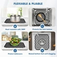 thumbnail image 4 of 2 Pack Silicone Sink Protectors for Kitchen Sink - 12" x 11" Kitchen Sink with Center Drain Accessory, Non-Slip Heat-Resistant Mat for Bottom of Porcelain Stainless Steel, Dishwasher Safe, 4 of 17