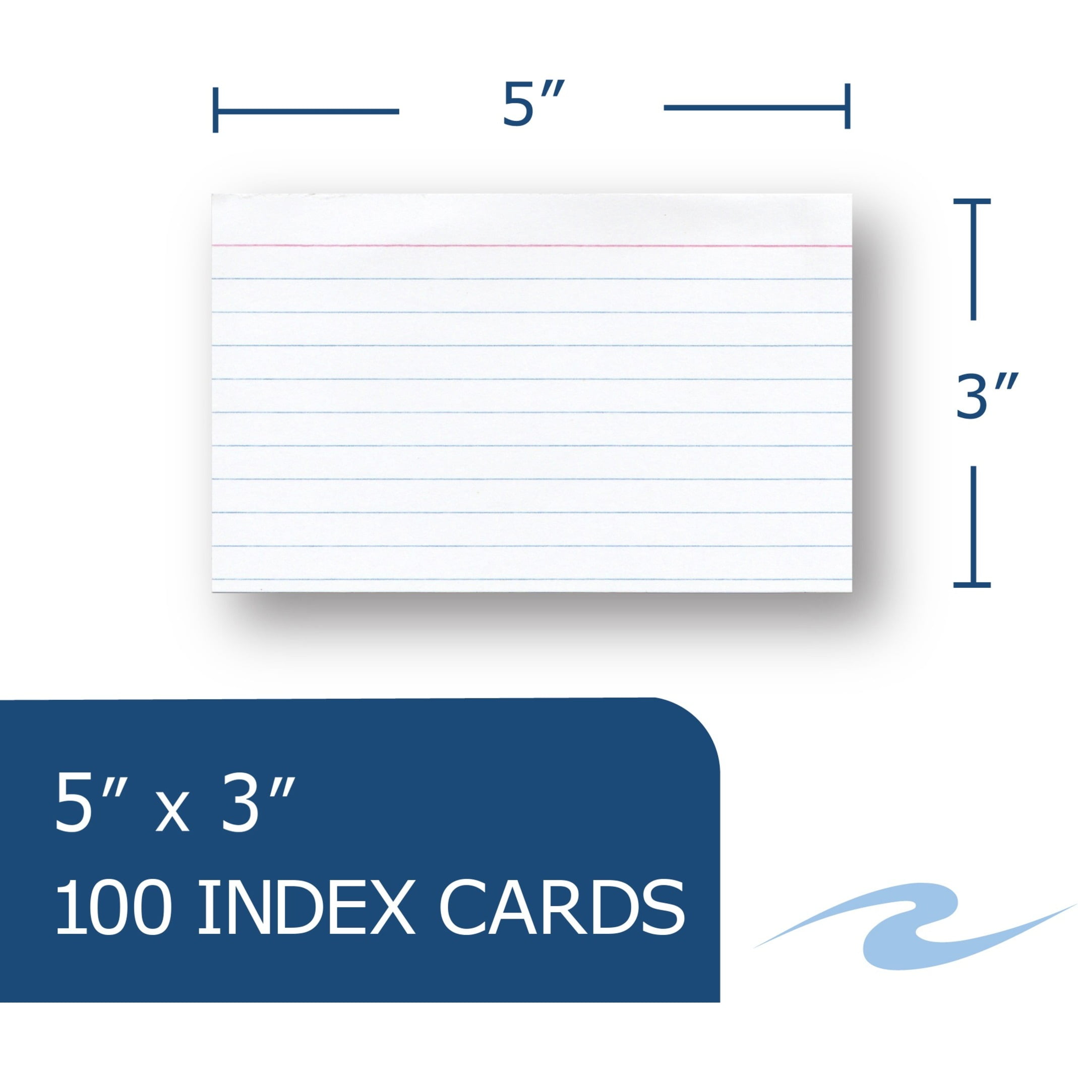 Roaring Spring Environotes Ruled Index Cards (100 Count), 1 Case (36 Packs), 3" x 5" , White