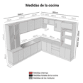 thumbnail image 3 of Cocina Integral Completa Modular Madesa Glamy 549cm Blanco, 3 of 10
