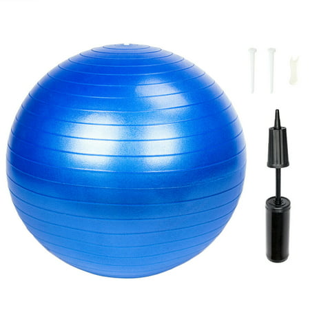 Exercise Yoga Ball with Free Air Pump Yoga Balance Stability Swiss Ball for Fitness Exercise Training Core (Best Time For Yoga Exercise)