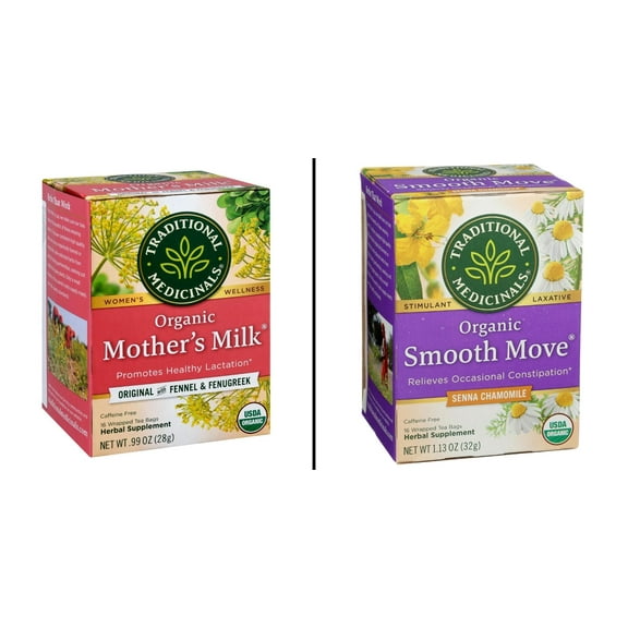 Traditional Medicinals Organic Mother's Milk 16 ct & Traditional Medicinals Organic Camomile16 ct