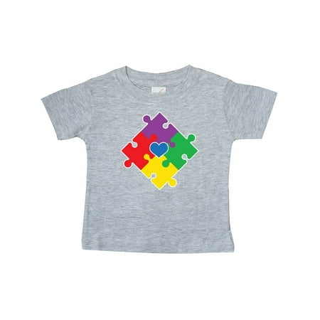 

Inktastic Autism Awareness Month Puzzle Gift Baby Boy or Baby Girl T-Shirt