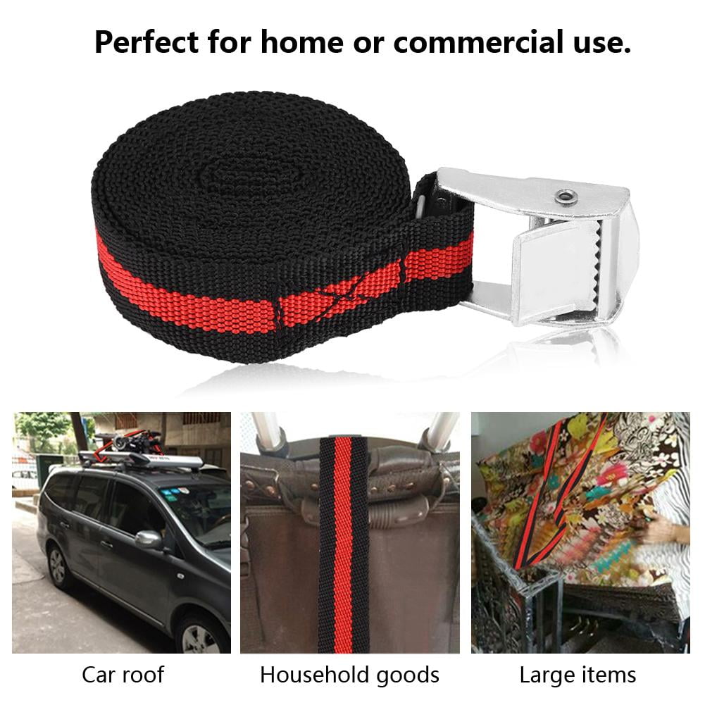LYUMO 8ft Car Truck Tie Down Cargo Strap Luggage Lashing Ratchet Belt