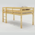 thumbnail image 4 of imerelez Twin Wood Loft Bed Low Loft Beds with Ladder,Twin,Walnut, 4 of 7