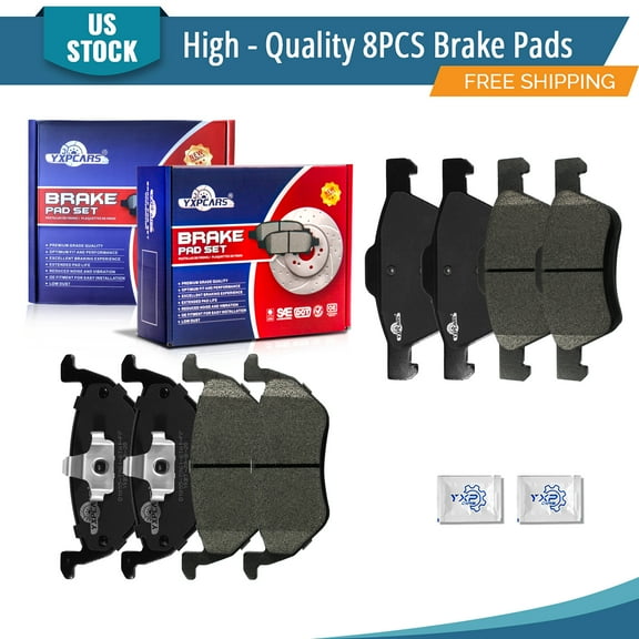 YXPCARS D1047 D1055: 8PCS Front and Rear Ceramic Brake Pads for Ford Escape Mazda Tribute Mercury Mariner