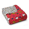 thumbnail image 2 of Hello Kitty Rainbow Bows Quilted Throw Blanket 60x80 inches, Kids Character Bedding, 2 of 6