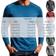 thumbnail image 3 of ZVAVZ Solid Long Sleeve T-Shirts for Men Ice Silk Crew Neck Athletic Tee Shirts Quick Dry Running Workout Tees Lightweight Stretchy Fitness Tops Blue S, 3 of 6