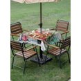 thumbnail image 3 of Outdoor Tablecloth with Umbrella Hole and Zipper, Christmas Square Table Cloth 54x54 Inch Waterproof Tablecloth, Winter Xmas Tree Gingerbread Dogs Red Truck Grey Picnic Table Cover for Patio Camping, 3 of 7