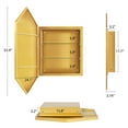 thumbnail image 4 of Soges Bathroom Medicine Cabinet with 3 Adjustable Storage Shelves, Wall Mounted Mirror Cabinet, Built-In Mirror Cabinet Medicine Cabinet, Hexagonal Bathroom Mirror Cabinet, 24x34 Inches, Gold, 4 of 10