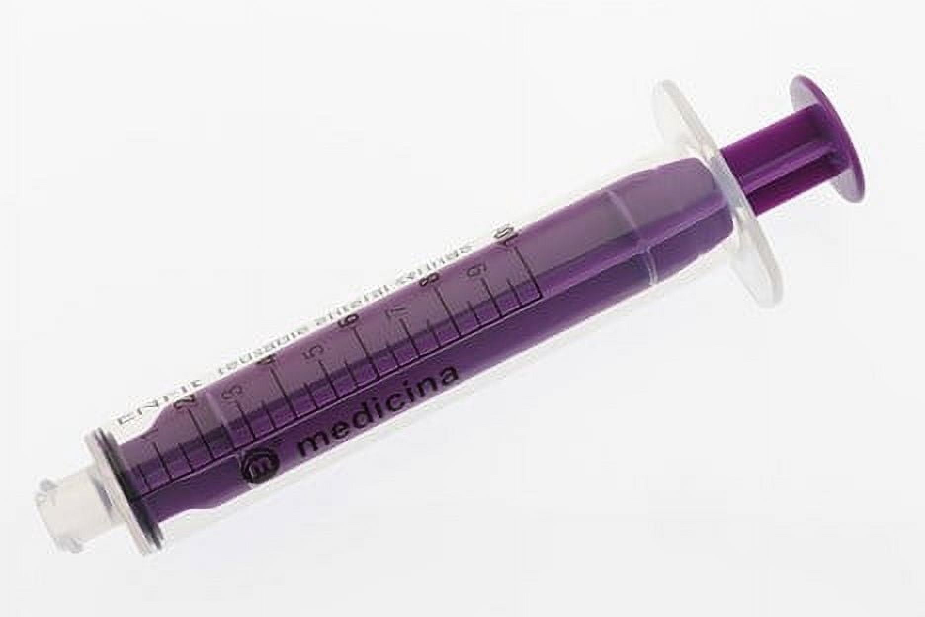 ENFit® Reusable Sterile Syringe with O-Ring - 10ml (10-pack, Individually Packaged, Purple Plunger, DEHP/Latex Free)