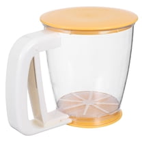 Homoyoyo Multi-Color Handheld Flour Sifter with Lid, Fine Mesh Sifting, Easy to Use Semi-Automatic Baking Tool