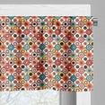thumbnail image 5 of Ambesonne Vintage Valance & Curtain, Retro Style Bubbles, 55"x24", Orange Yellow, 5 of 6