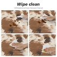thumbnail image 4 of Nawypu  Rustic Cowhide with Black and Brown Spots Fur Tablecloth Round Tablecloths Round Table Cover for Circular Table, 4 of 7