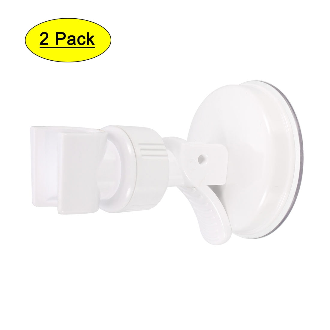 Uxcell 105mm White Adjustable Suction Cup Wall Mount Handheld Shower Head Holder 2 Pack