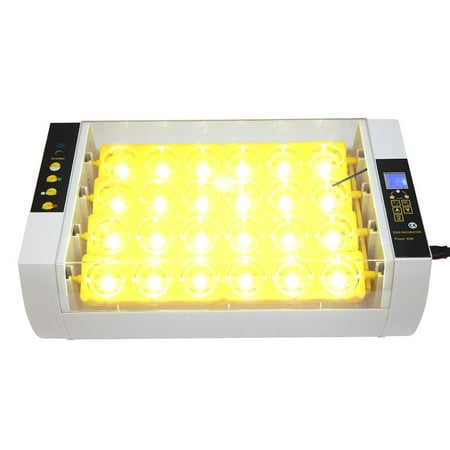 UBesGoo 24 Eggs Led Full Automatic Poultry Digital Egg Incubator Temperature Control Yellow