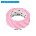 thumbnail image 2 of Uxcell Holographic Washi Tape 0.59 Inch x 10.93 Yards, 1 Roll Self Adhesive Stripe Pattern Masking Sticker, Light Pink, 2 of 6