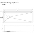 thumbnail image 7 of Zline Kitchen and Bath ZLINE Undermount Single Bowl Sink in Stainless Steel with Accessories 43 in. x 18 in., 7 of 7