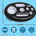 thumbnail image 3 of HauiWeiLyai Floating Table for Pool, Floating Drink Holder for Pool, Summer Inflatable Pool Float Beer Drinking Cooler Table Bar Tray Beach Swimming Ring Party Bucket Cup Holder for Swimming Pool, 3 of 5