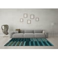 thumbnail image 3 of Ahgly Company Indoor Rectangle Patchwork Light Blue Transitional Area Rugs, 8' x 12', 3 of 4