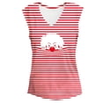 thumbnail image 4 of Gpoecd Camisoles à Col en V pour Femmes Mode Décontractée Coupe Ample à Rayures Sans Manches pour l'Été Usage Quotidien Camisoles pour Femmes Rouge_005,TTG, 4 of 4