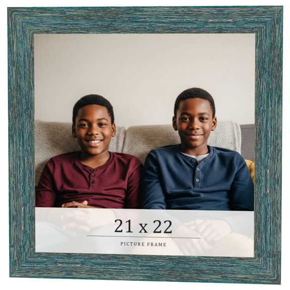 21x22 Frame Blue Rustic Barnwood Solid Wood Picture Frame Width 1.25 Inches | Interior Depth 0.5