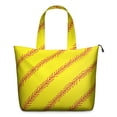 thumbnail image 1 of Sac de Fin de Semaine Inspiré d'Un Jeu Sportif avec Imprimés de Softball et de Baseball, Sac Fourre-Tout de Voyage Polyvalent avec Sangle Ajustable pour Garçons et Ados, 1 of 5