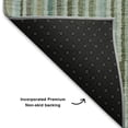 thumbnail image 5 of Addison Rugs Mayfield Premium Machine Washable Transitional Stripes Aloe Rectangle Rug, 8' X 10' Machine Washable Transitional Stripes Aloe Oversized Sherpa Throw Blanket, 5 of 6