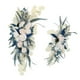 thumbnail image 1 of Arco de boda rústico de 2 uds., guirnalda de flores, hojas azules, botín Floral Artificial para , fondo de boda, decoración del hogar, 1 of 9
