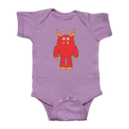 

Inktastic Fuzzy Red Monster Gift Baby Boy or Baby Girl Bodysuit