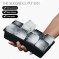 thumbnail image 4 of Bandeja de silicona para hacer cubitos de hielo, molde cuadrado gigante de grado alimenticio, 4/6/8/15 cuadrículas, 4 of 4