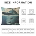 thumbnail image 5 of Chilfamy Aircraft Carrier Print Corduroy Throw Pillow Covers Soft Square Throw Pillow Case Decor Sofa Living Room White, 5 of 5