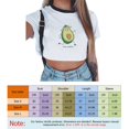 thumbnail image 5 of Camiseta corta de manga corta con estampado de aguacate de dibujos animados para mujer Vogacara FS11769-01, 5 of 5