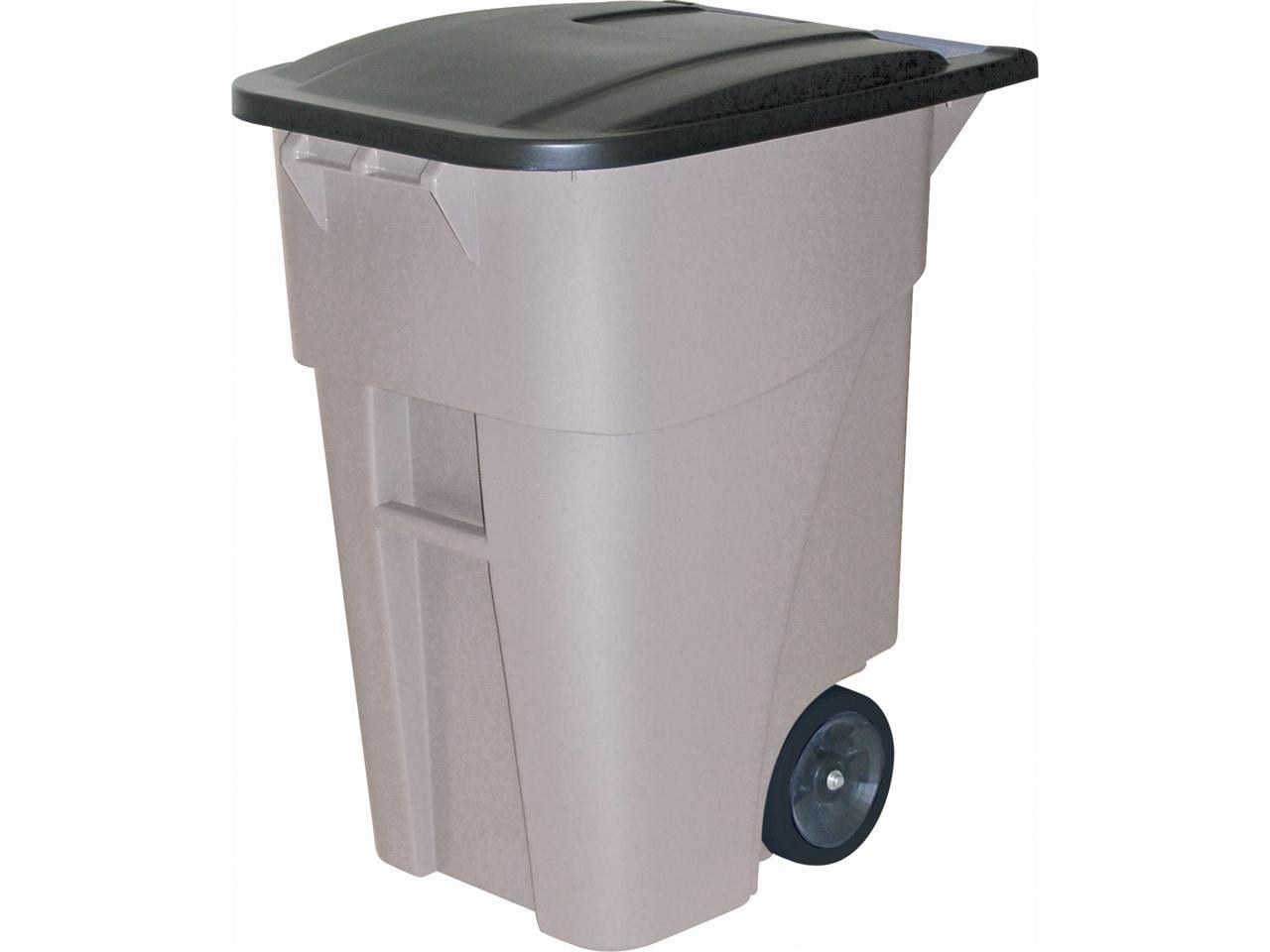 Rubbermaid Commercial Brute 50 Gal. Rollout Trash Can with Lid– onestepclub