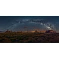 thumbnail image 2 of Zhu, Hua 18x11 White Modern Wood Framed Museum Art Print Titled - Milky Way Over The Monument Valley, 2 of 4