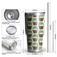 thumbnail image 6 of 30oz Cute Green Hedgehog Pattern Tumblers Stainless Steel Tumbler with Lid and Straw,Vacuum Insulated Double Wall Travel Tumbler Cups Mug with Cleaning Brush for Coffee,Tea, 6 of 7