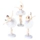 thumbnail image 2 of Conjunto de 3 Cake Topper Ballet Girls Decoración Centro de Cupcake Toppers para Cumpleaños Hornear Amor Regalos blanco Macarena primeros de la torta, 2 of 3