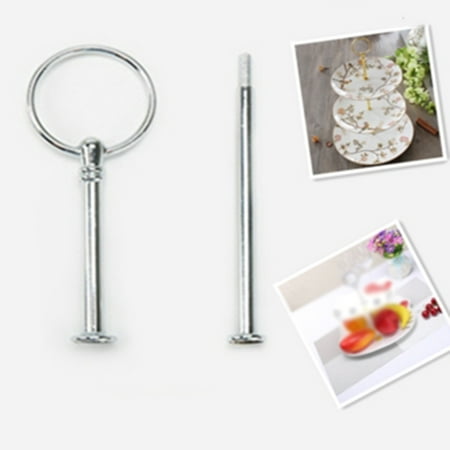 

1Pcs 2/3 Layers Cake Plate Stand Handle Fitting Hardware Rod Gold Silver
