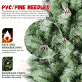 thumbnail image 5 of Tcbosik 9ft Artificial Christmas Tree with 122 Pine Cones and 2518 Branch Tips, Unlit Xmas Tree with Sturdy Metal Stand for Holiday Party Decoration, Green, 5 of 7