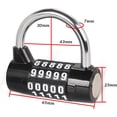 thumbnail image 2 of 5 Digit Combination Lock,Gym Padlock,Replaceable Combination Lock,Suitable for School Lockers,Tool Boxes,Fences,Black(1 Pack), 2 of 5