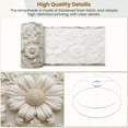 thumbnail image 4 of Lampshades 2 Pack Vintage 3D Floral Faux Embossed Flower Cream White White 13"x13"x10" Light Shade for Table Lamps Floor Lamp Shades Lampshade Replacement Easy Assembly, 4 of 8