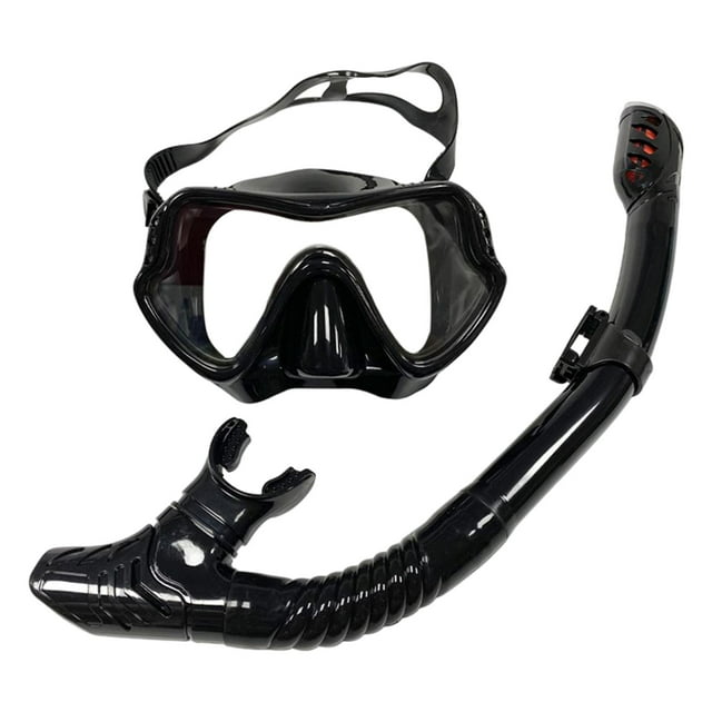 Snorkel Set Scuba Diving Swimming Glasses Diver Training Dive Black